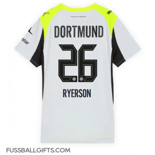 Borussia Dortmund Julian Ryerson #26 Fußballbekleidung Auswärtstrikot Damen 2025-26 Kurzarm